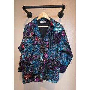 Vintage 70s Two potato quilted lightweight jacket/ blazer